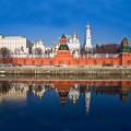 View of Moscow city including the Kremlin in the soft morning light