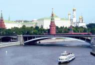 Sightseeing cruise boat on the Moscow River