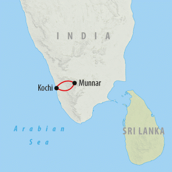 Munnar Tea Estate - 4 days map