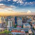 Aerial view of Nairobi and its skyscrapers