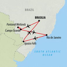 Natural Wonders of Brazil - 12 days Map