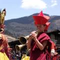 The Mo Chhu flowing alongside Punakha Dzong at Punakha.