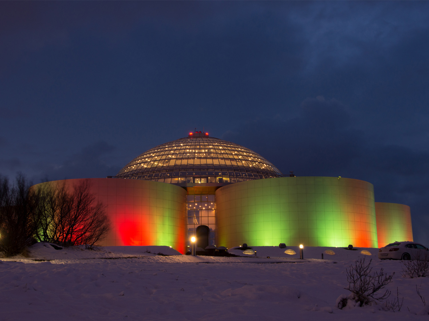 The Perlan lit up for new years eve