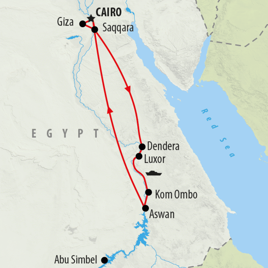 Classical Egypt & Nile Cruise - 11 days map
