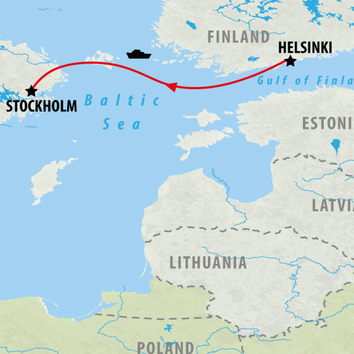 tourhub | On The Go Tours | New Year on the Baltic Sea from Helsinki - 4 days | Tour Map