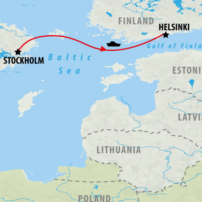 tourhub | On The Go Tours | New Year on the Baltic Sea from Stockholm - 4 days | Tour Map
