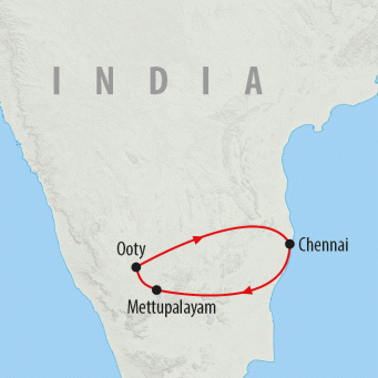 Nilgiri Hills - 5 days map