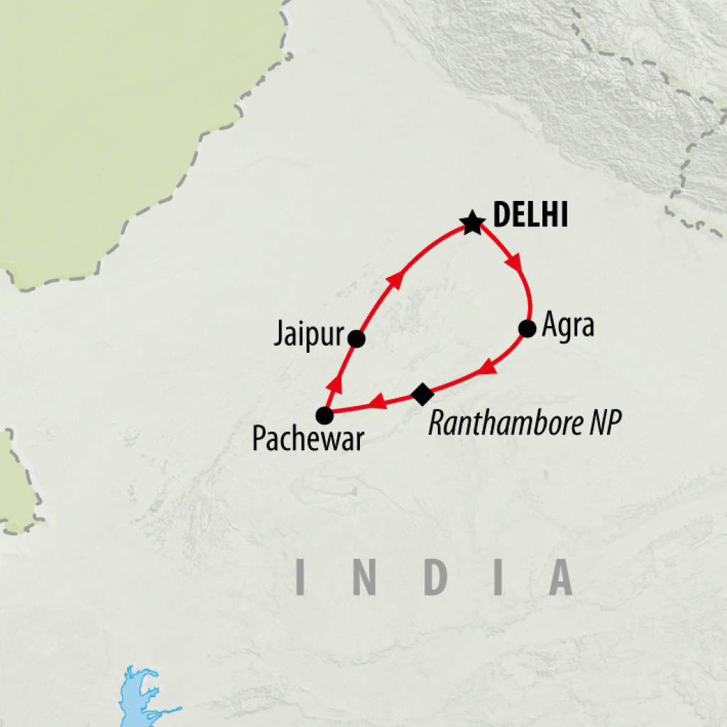 North India Family Adventure - 10 Days map