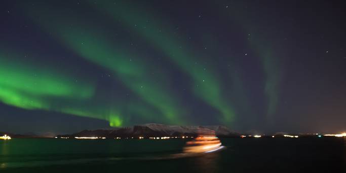 Northern Lights by Boat