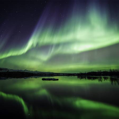 Northern Lights in Thingvellir National Park - Iceland Golden Circle - On The Go Tours