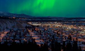Northern Lights over Whitehorse, Cananda