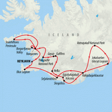 Northern Lights Exploration - 8 days Map