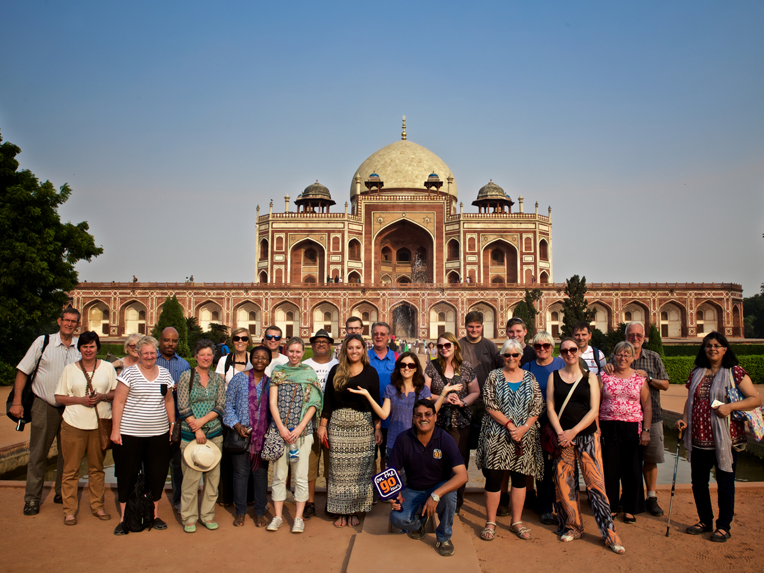 Group tour at Humayans tomb, India
