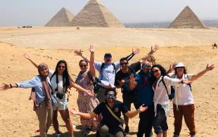 On The Go group at the Pyramids of Giza - Egypt - On The Go Tours