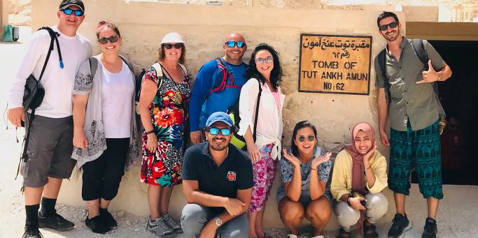 An group at the tomb of King Tutankhamun | Luxor Valley of the Kings | Egypt | On The Go Tours