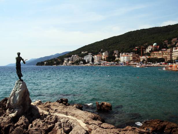 The Maiden and the Seagull Statue in Opatija Croatia