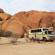 Overland truck at Spitzkoppe - Namibia - On The Go Tours