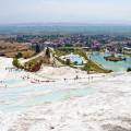 The salt encrusted pools at Pamukkale