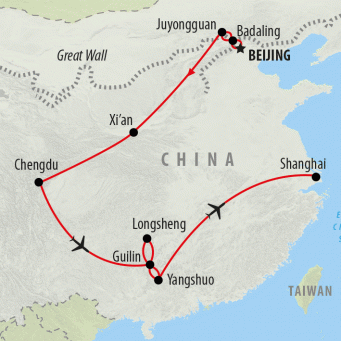 Best of China - 14 Days map