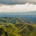 The picturesque Zona Cafetera in Colombia with coffee plantations and rolling hills