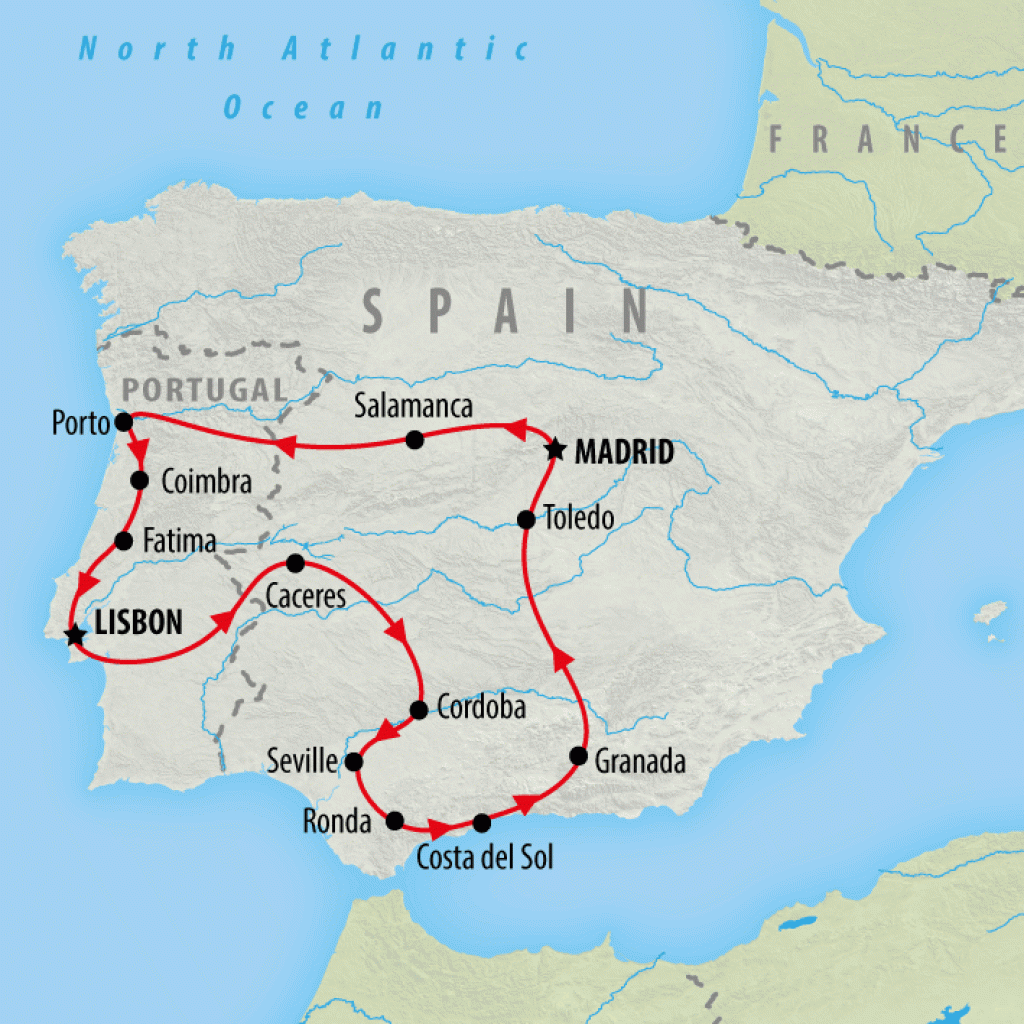 Perfect Portugal & Southern Spain - 14 days map