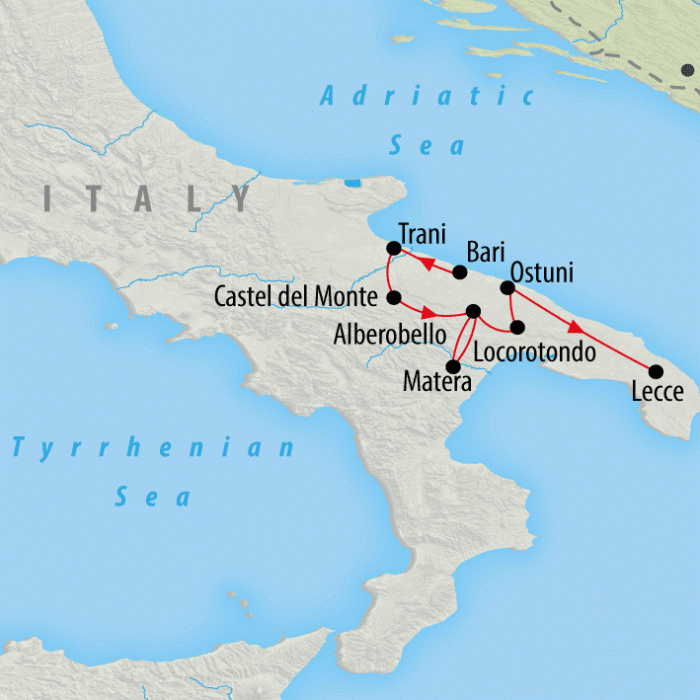 tourhub | On The Go Tours | Perfect Puglia - 6 days | Tour Map