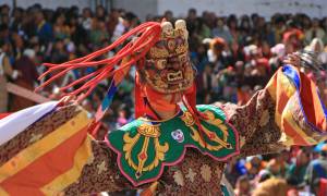 Performance at Thimphu Festival - Bhutan Tours - On The Go Tours