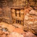 The carved rock structure of Petra