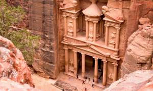 Petra Treasury from above - Jordan Tours - On The Go Tours copy