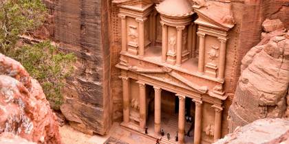 Petra Treasury from above - Jordan Tours - On The Go Tours copy