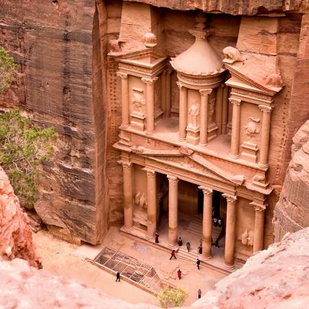Petra Treasury from above - Jordan Tours - On The Go Tours copy