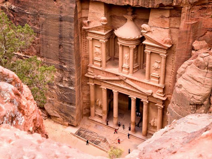 Petra Treasury from above - Jordan Tours - On The Go Tours copy