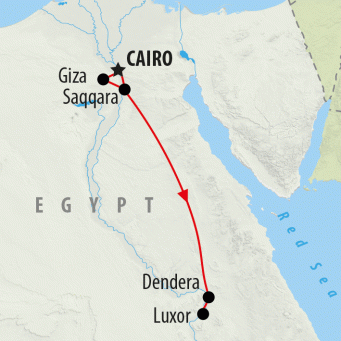 Cairo to Luxor Explorer - 6 days map