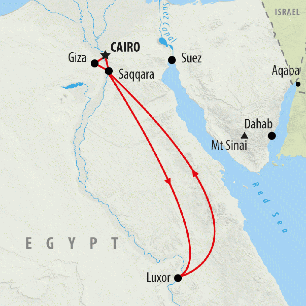 Festive Pharaohs Adventure - 6 days map