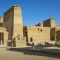 Ancient ruins standing majestically against the sky in Aswan