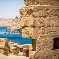 Ancient ruins standing majestically against the sky in Aswan