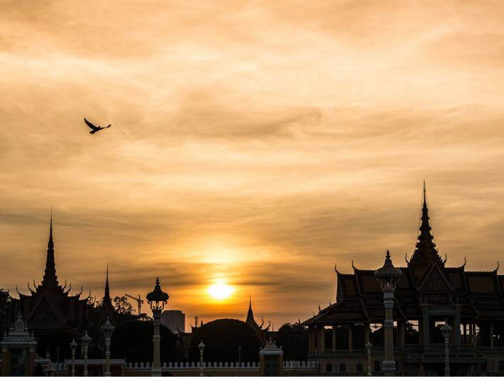 Phnom Penh Sunset - Cambodia Tours - Southeast Asia Tours - On The Go Tours