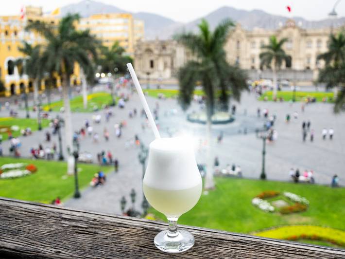 Pisco sour cocktail in Lima - peru