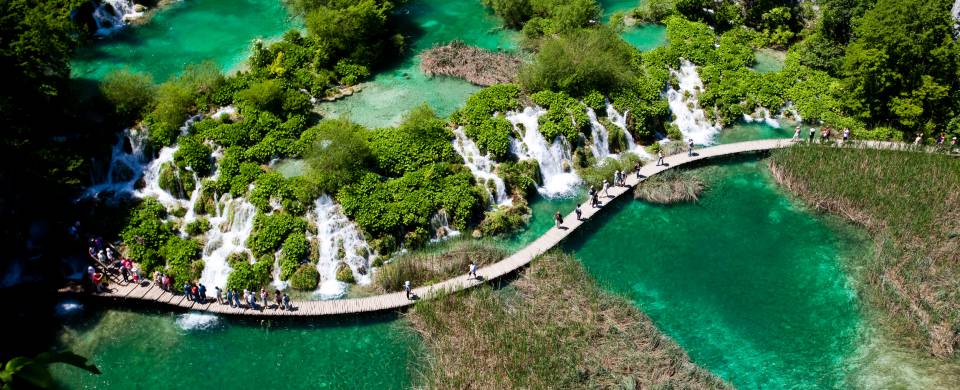 Boardwalk winding through the Plitvice National Park