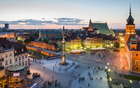 Poland - Warsaw Square Night - Eastern Europe - On The Go Tours