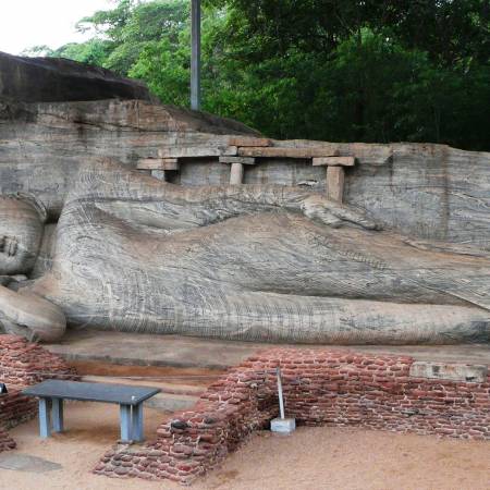 Polonnaruwa reclining Buddha - Sri Lanka Tours - On The Go Tours