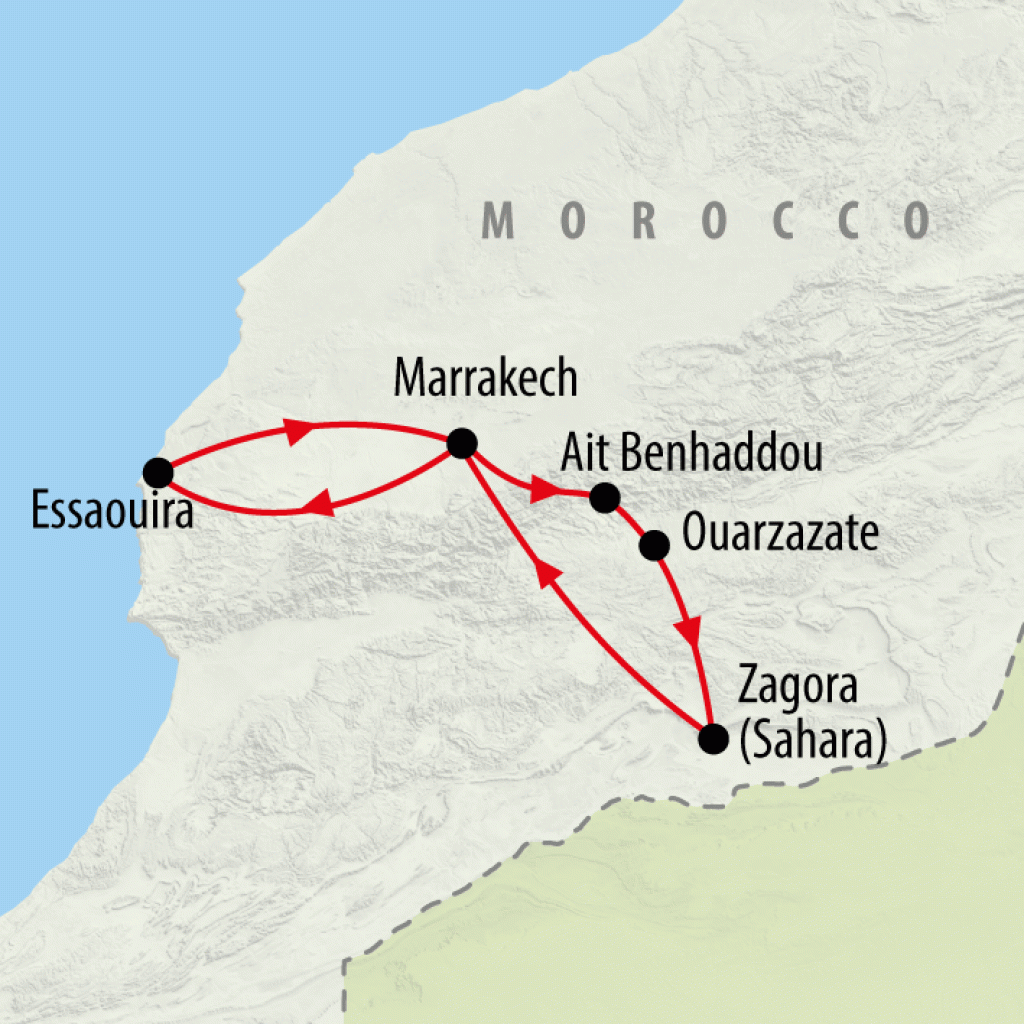 Morocco Express - 6 days map