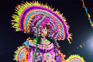 Purulia Chhau dance performance for Holi - India - On The Go Tours