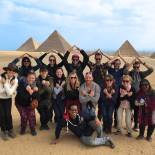 An On The Go Tours group at the Pyramids of Giza | Egypt | On The Go Tours