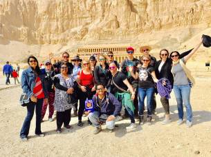 Queen Hatshepsut group shot - Egypt Tours - On The Go Tours