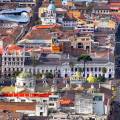 Ecuador's capital city, Quito, surrounded by mountains