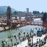 Ghats and Ram Jhula Bridge| Rishkesh | India