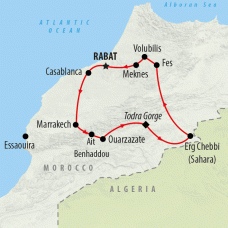 Road to Casablanca - 9 Days Map