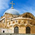 The famous golden Dome, sparkling in the sunset, along with the rest of the city of Jerusalem