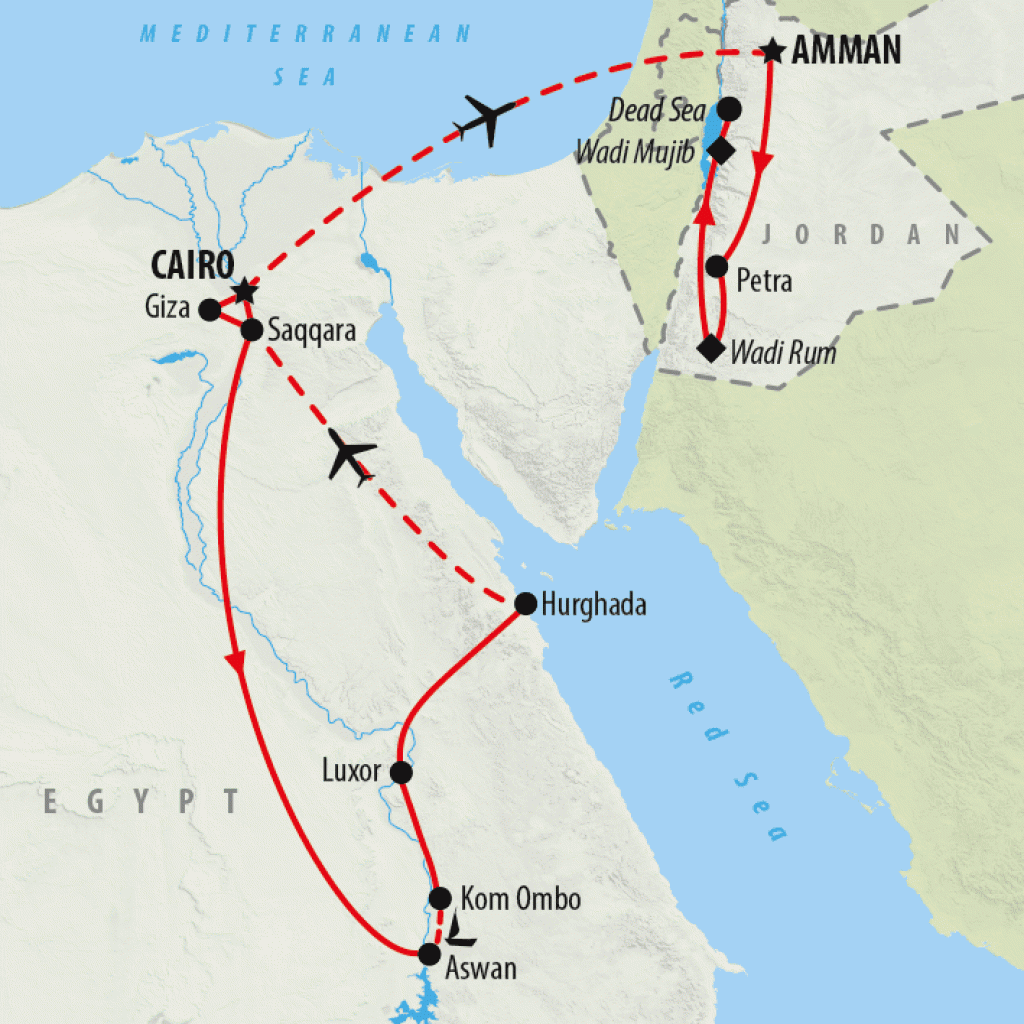 cairo to jordan flight time